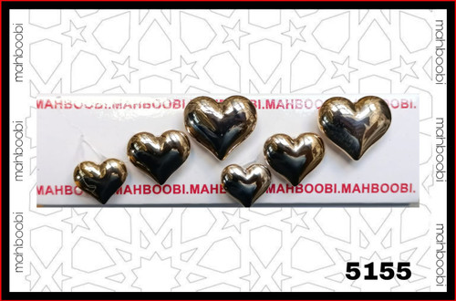 دکمه 3 سایز طرح قلب مدل اشکال آبکاری کد 1/5155
