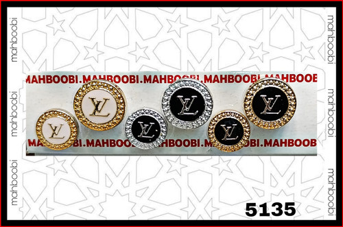 دکمه 2 سایز طرح لویی ویتون مدل کتی پلی استر کد 5135 بسته 216 عددی