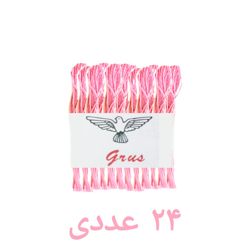 نخ گلذوزی و کوبلن کالباسی روشن پک 24 عددی